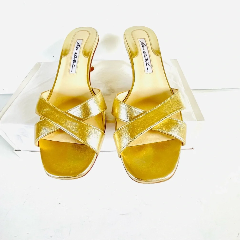 Brian Atwood champagne gold